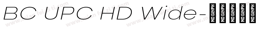 BC UPC HD Wide字体转换